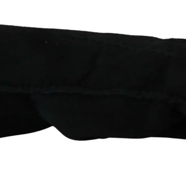 Dolce & Gabbana Black Leather Motorcycle Biker Mitten Gloves