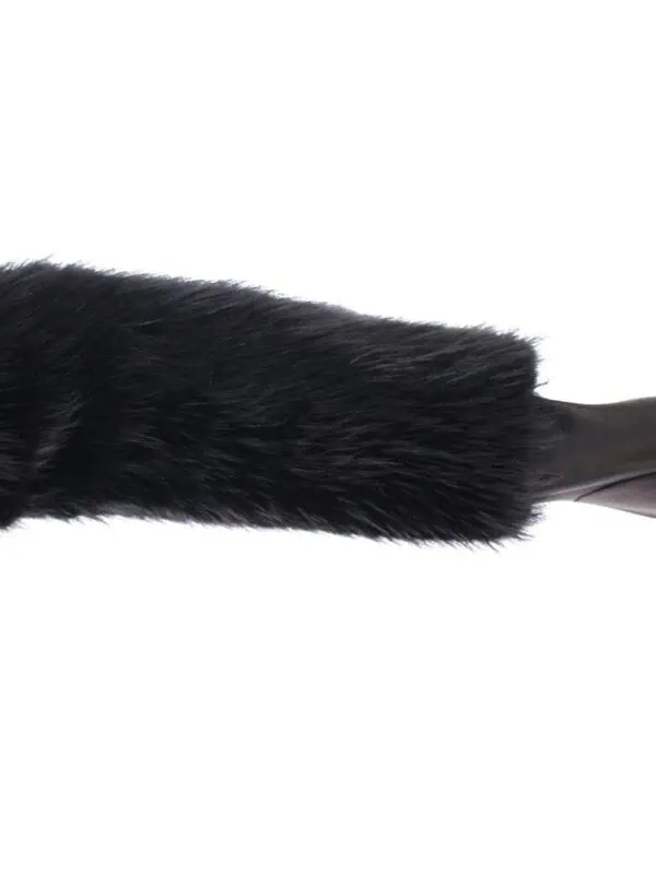 Dolce & Gabbana Black Beaver Fur Lambskin Leather Elbow Gloves