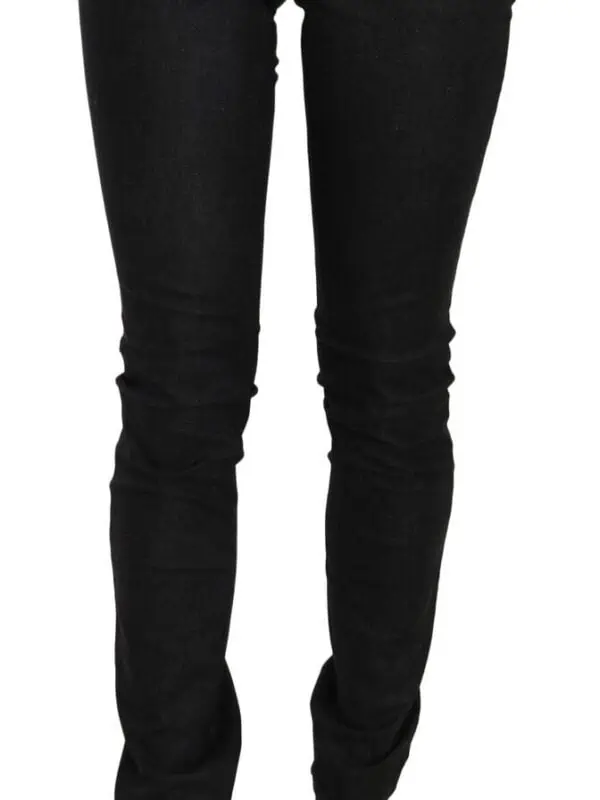 Costume National Black Low Waist Skinny Casual Denim Jeans