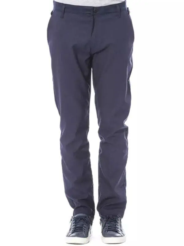 Verri Blue Polyester Men Pant