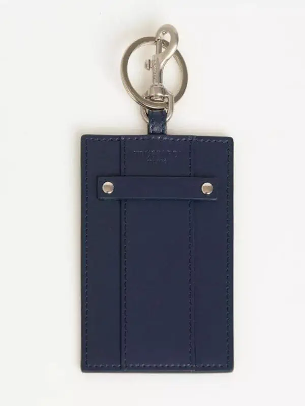 Trussardi Blue Leather Men Badge Holder