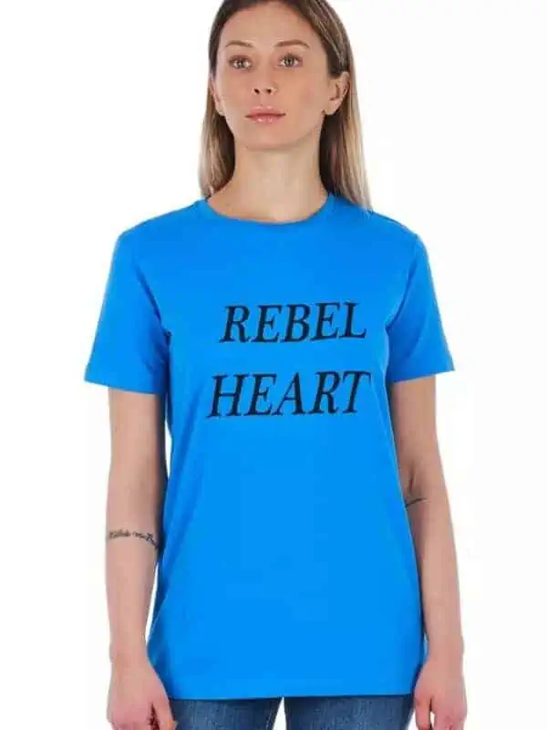Frankie Morello Light Blue Cotton Women Top
