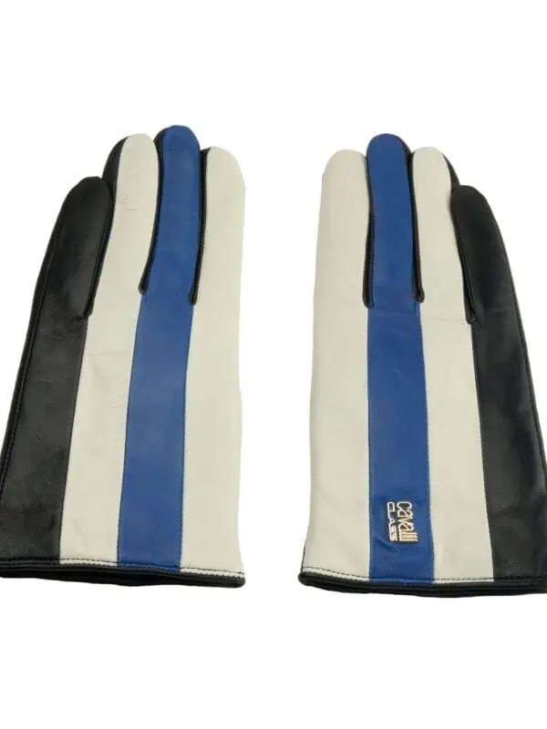 Cavalli Class Blue Lambskin Women Glove