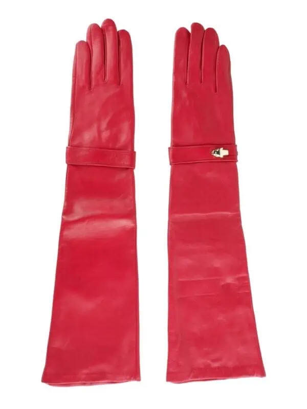 Cavalli Class Red Lambskin Women Glove
