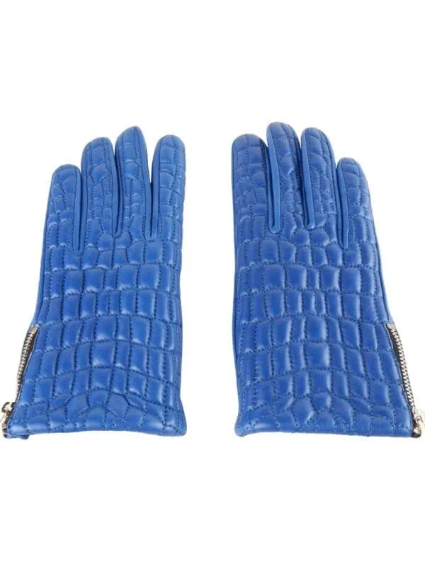Cavalli Class Blue Lambskin Women Glove