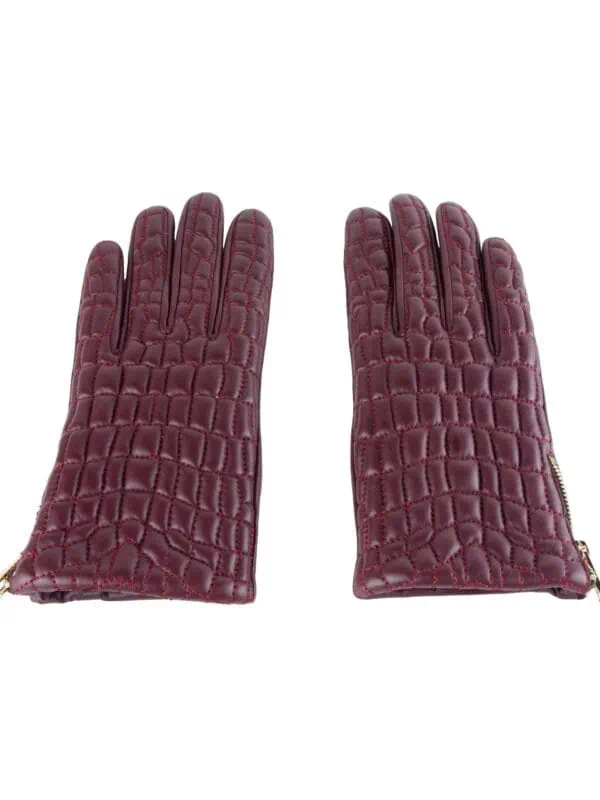 Cavalli Class Red Lambskin Women Glove