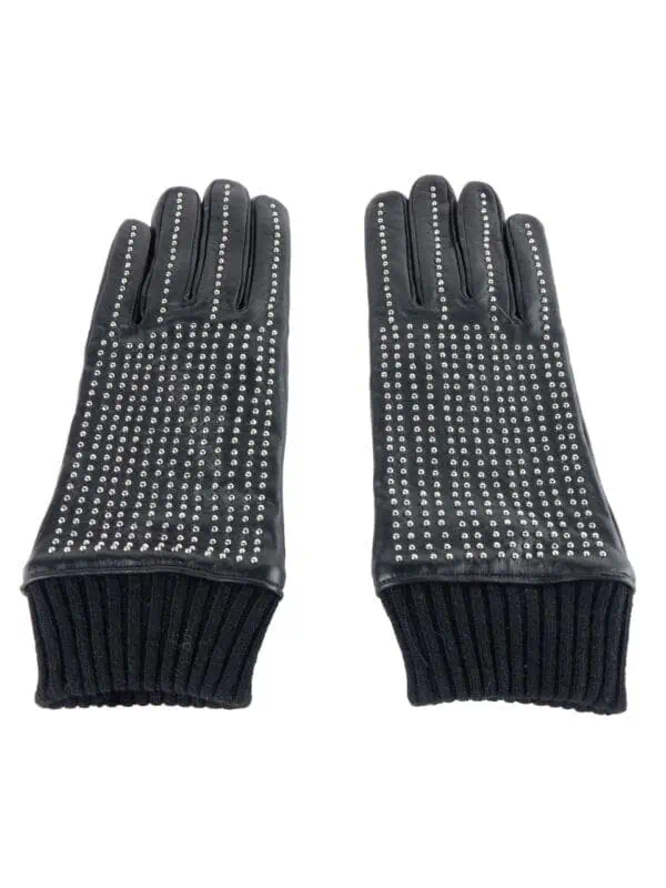 Cavalli Class Black Lambskin Men Glove