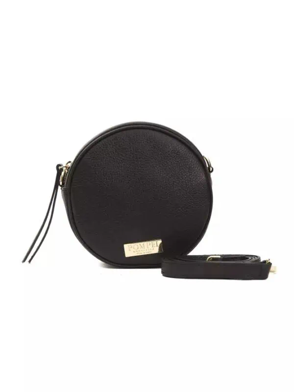 Pompei Donatella Black Leather Women Crossbody