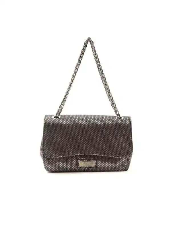Pompei Donatella Gray Leather Women Crossbody Bag