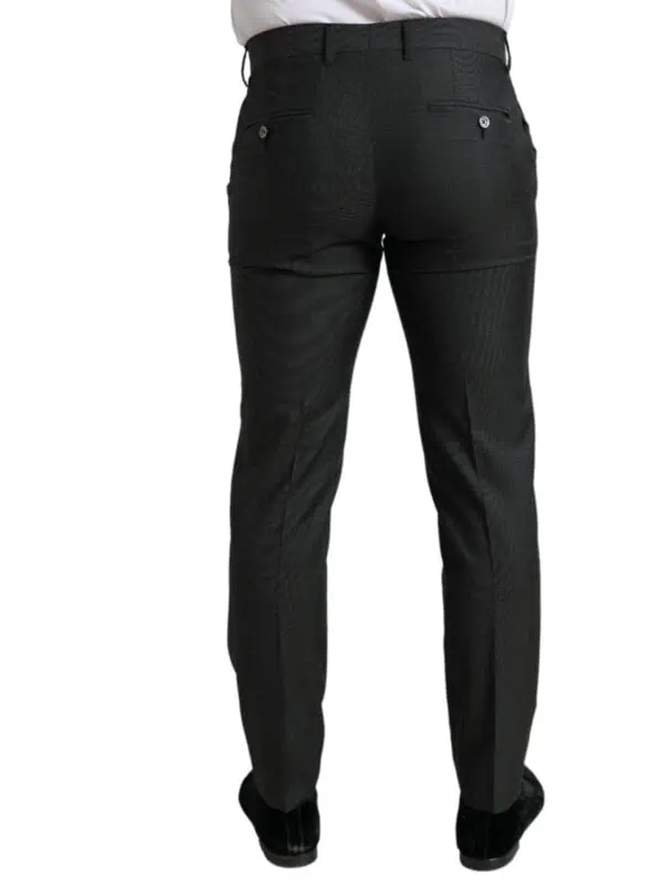 Dolce & Gabbana Dark Gray Stretch Slim Formal Pants