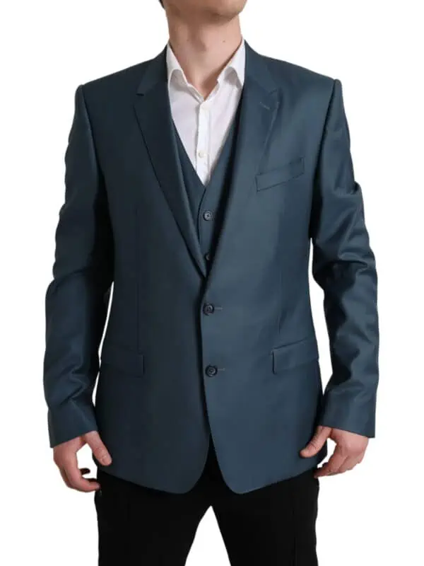 Dolce & Gabbana Green Single Breasted 2 Piece MARTINI Suit