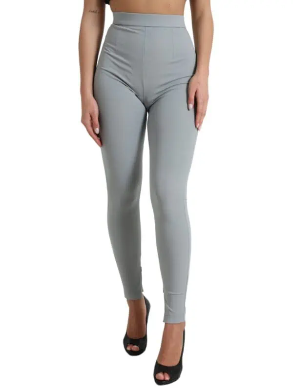 Dolce & Gabbana Gray Nylon Slim Trouser Pants