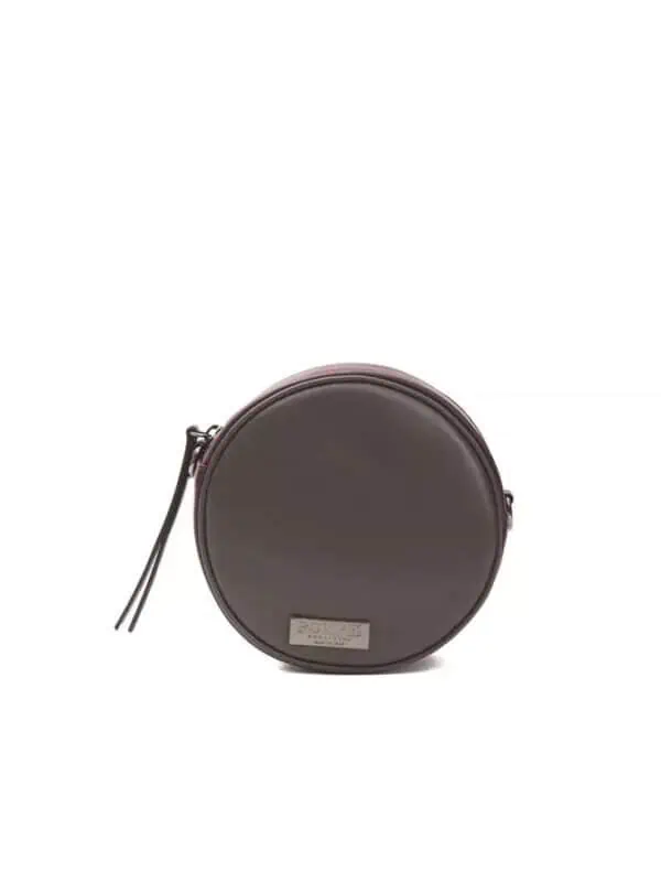 Pompei Donatella Chic Burgundy Small Oval Crossbody Bag