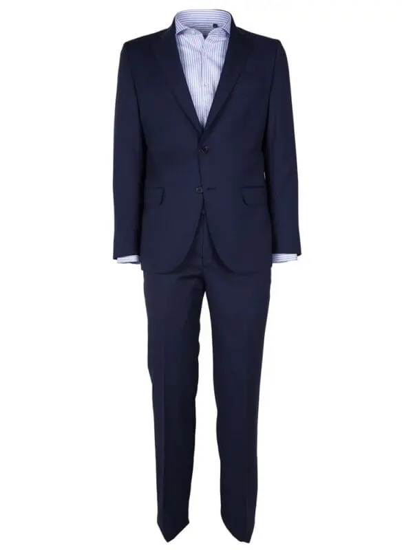 Made in Italy Blue Wool Men's Suit