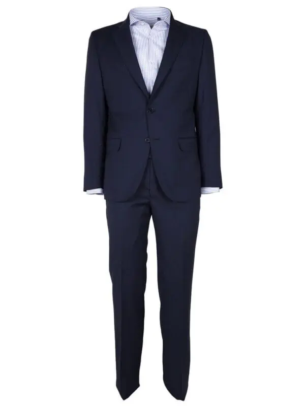 Made in Italy Blue Wool Men's Suit