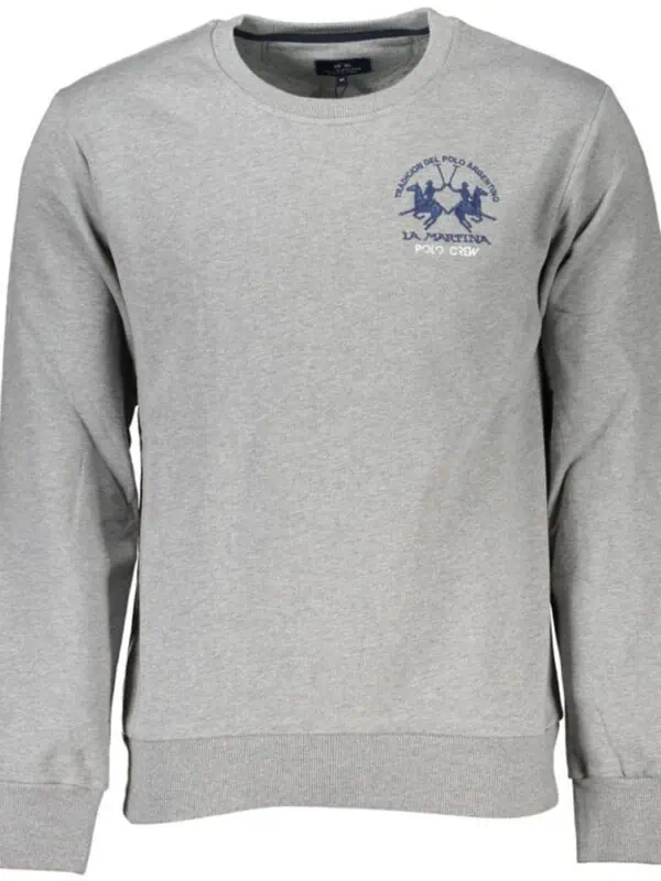 La Martina Embroidered Cotton Crewneck Sweater