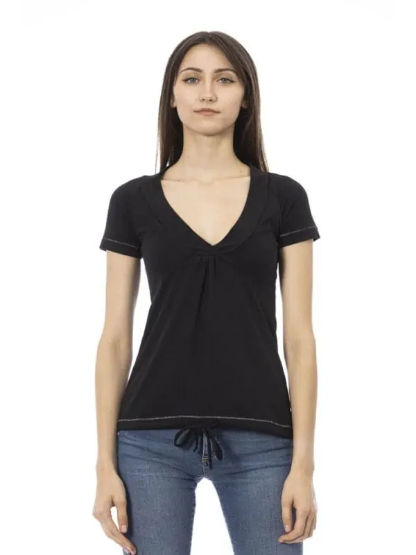 Trussardi Action Black Cotton Women T-Shirt