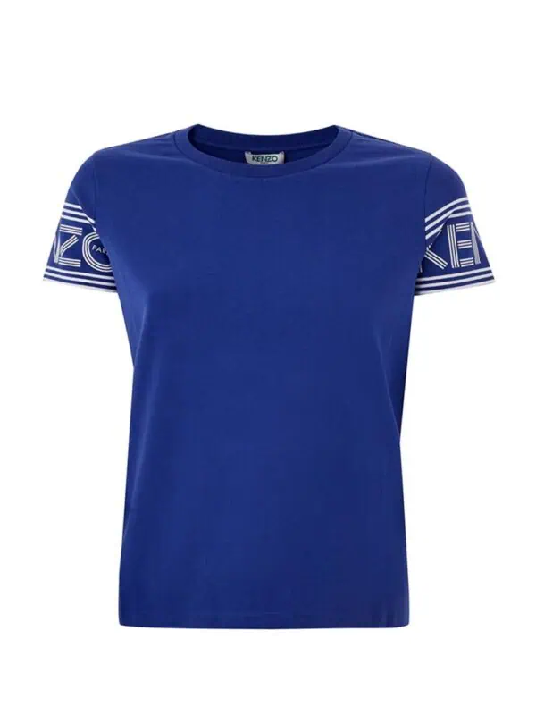 Kenzo Chic Blue Cotton Tee for Stylish Comfort