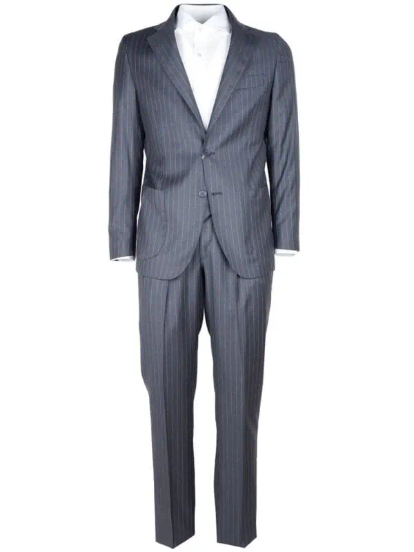 Made in Italy Gray Wool Men Suit