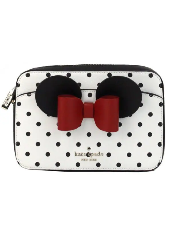 Kate Spade Disney Minnie Mouse Polka Dot Printed PVC Crossbody Camera Bag