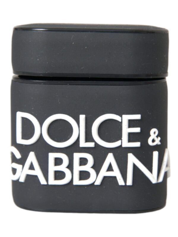 Dolce & Gabbana Black White Silicone Embossed Logo Airpods Case