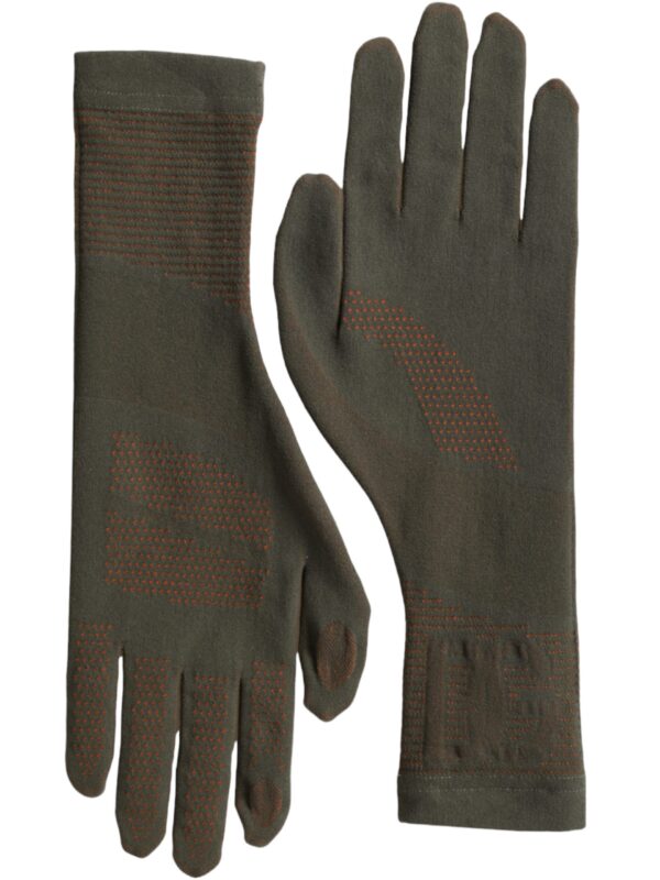 Dolce & Gabbana Brown Cotton Stretch Wrist Length Gloves