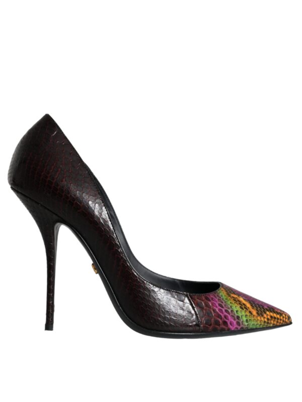Dolce & Gabbana Multicolor Exotic Leather Heels Pumps Shoes