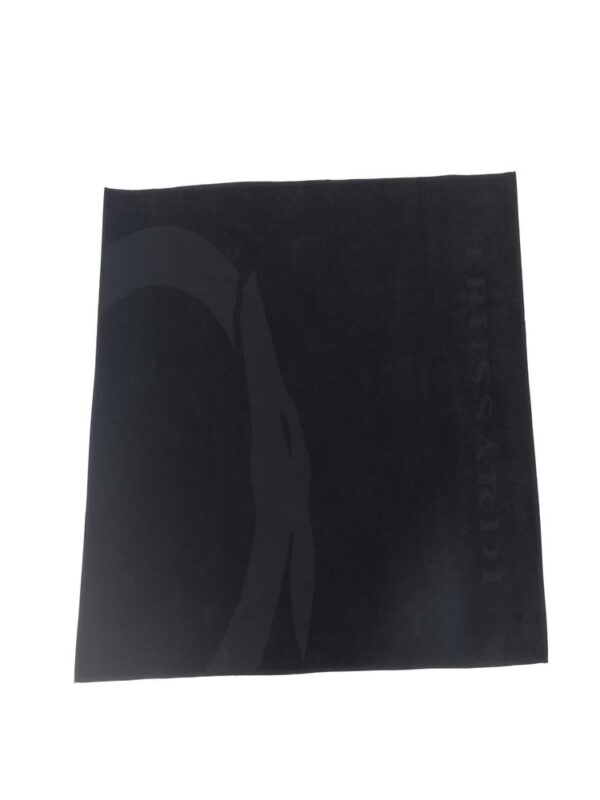 Trussardi Beachwear Black Cotton Men's Beach Towel