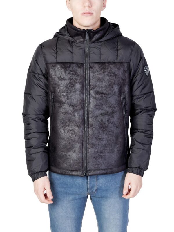EA7 Emporio Armani Black Polyester Jackets & Coat