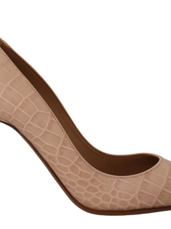 Dolce & Gabbana Beige Nude Leather BELLUCCI Heels Pumps Shoes
