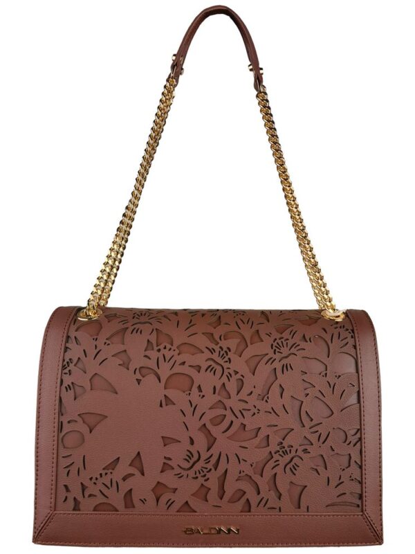 Baldinini Trend Brown Calfskin Women Crossbody Bag