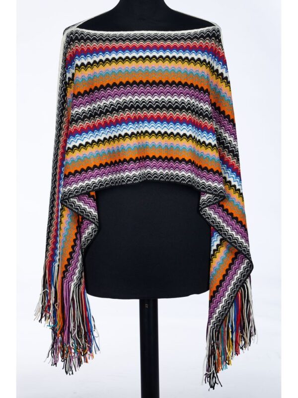Missoni Multicolor Wool Women Poncho