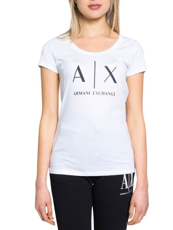 Armani Exchange White Cotton T-Shirt