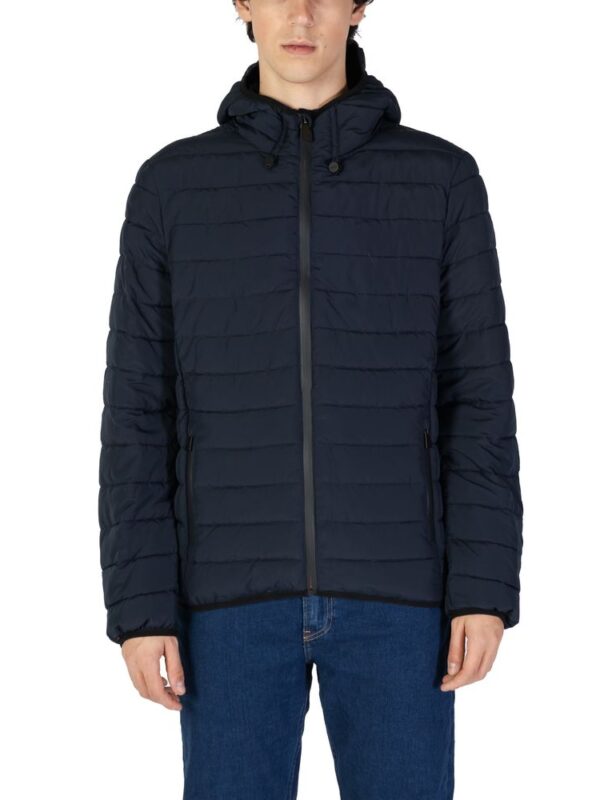 Suns Blue Polyester Jackets & Coat