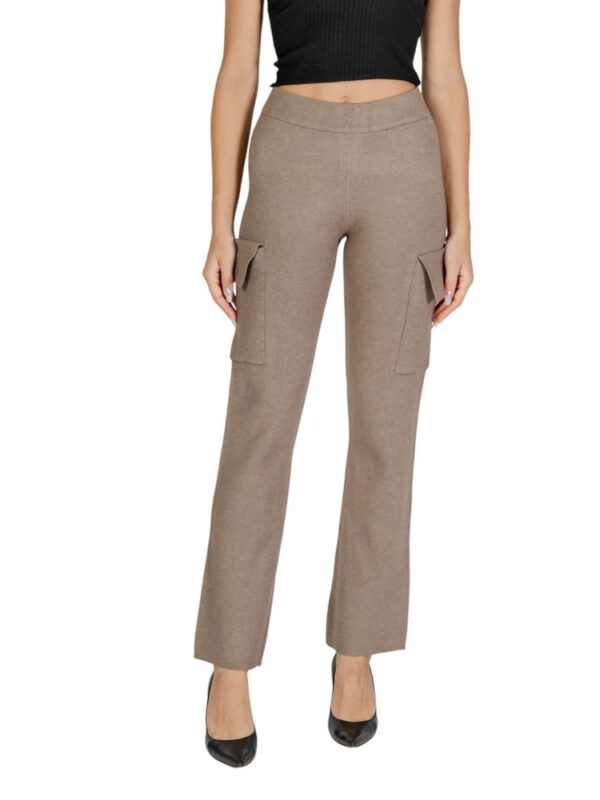 Vila Clothes Beige Viscose Pant