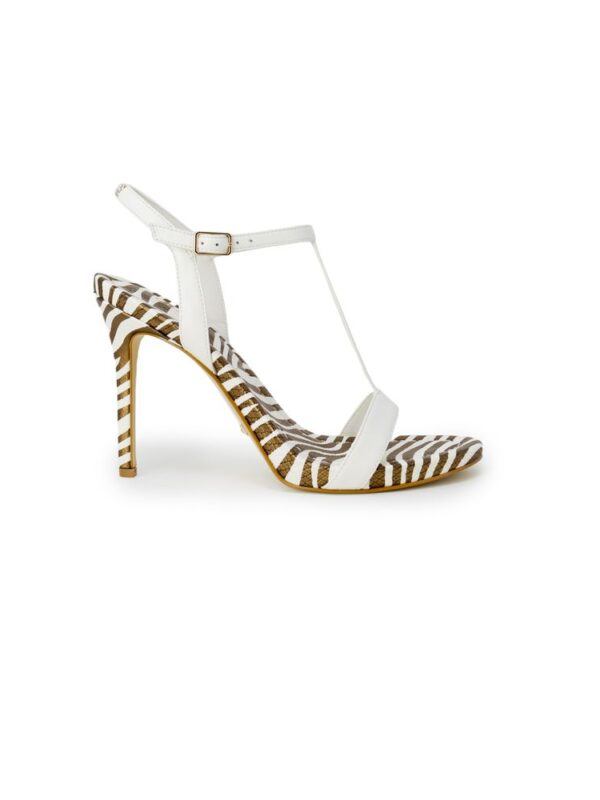 Guess White Leather High Heel