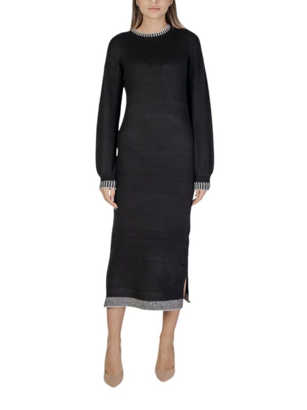 Vila Clothes Black Polyester Midi