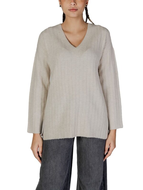 Vila Clothes Beige Marabou Sweater
