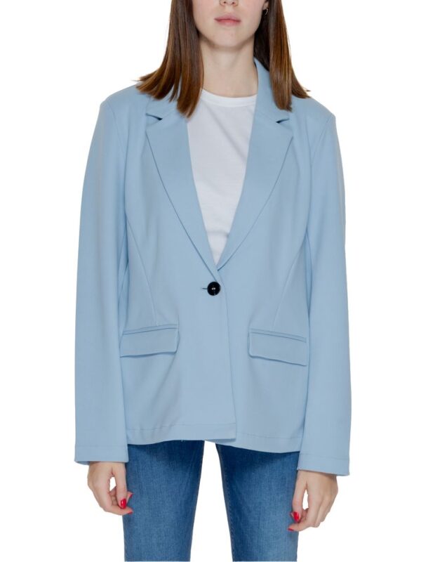 Only Blue Polyester Blazer