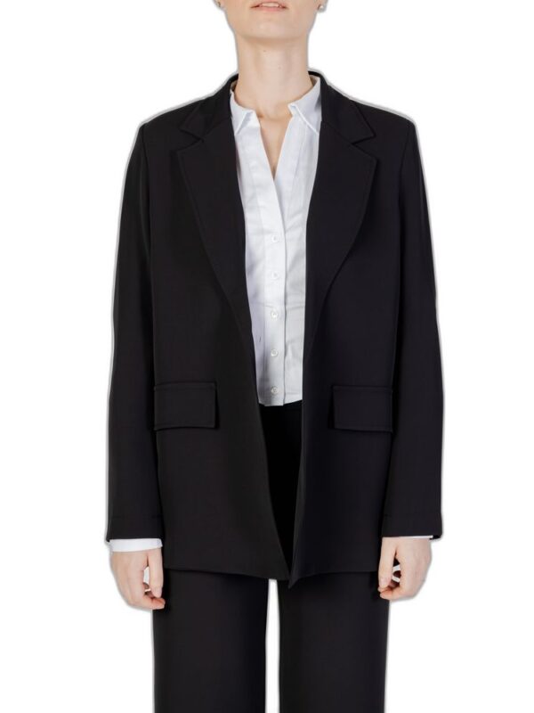 Sandro Ferrone Black Polyester Blazer