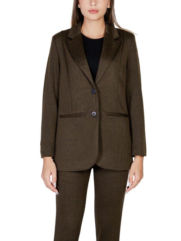 ICHI Green Polyester Blazer