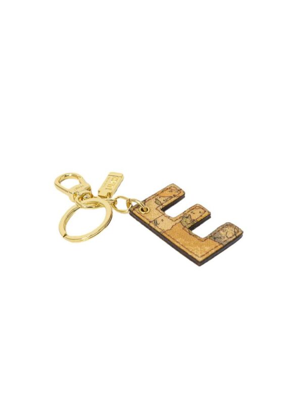 Alviero Martini Prima Classe Beige Leather Keychain