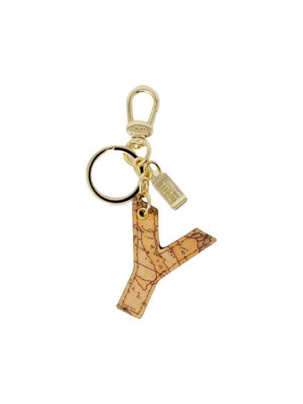 Alviero Martini Prima Classe Beige Artificial Leather Keychain