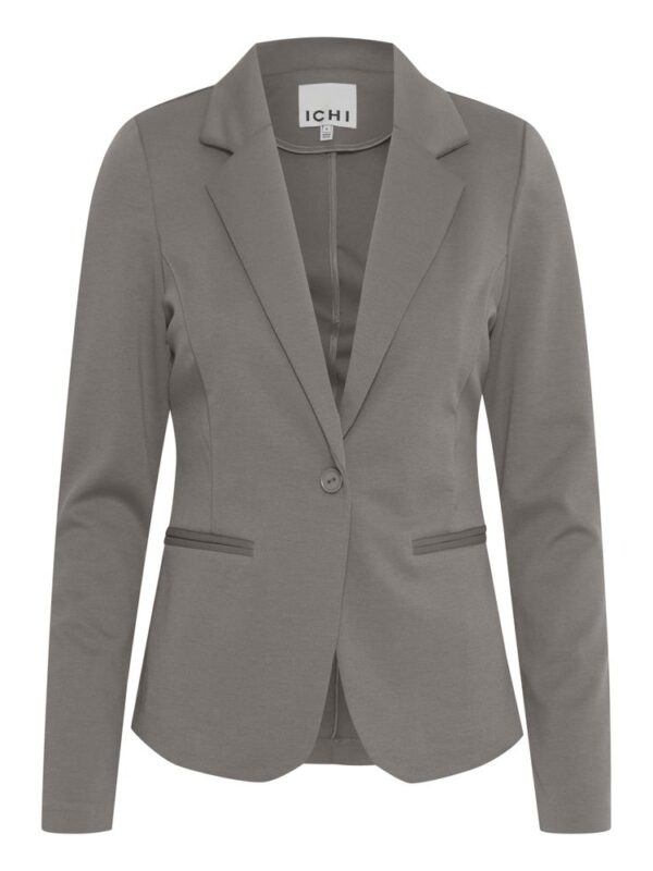 ICHI Gray Polyester Blazer