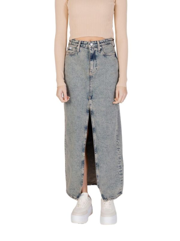 Calvin Klein Jeans Blue Cotton Skirt