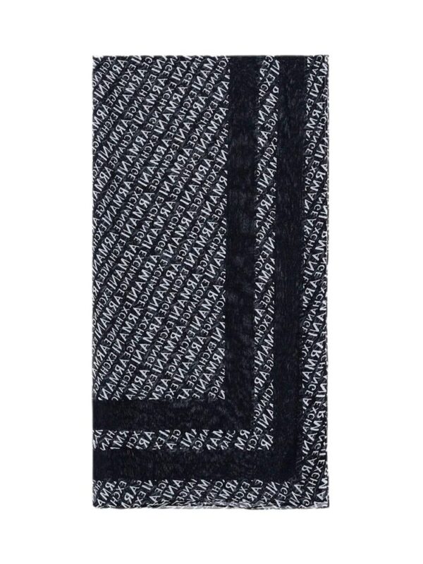 Armani Exchange Black Modal Scarf