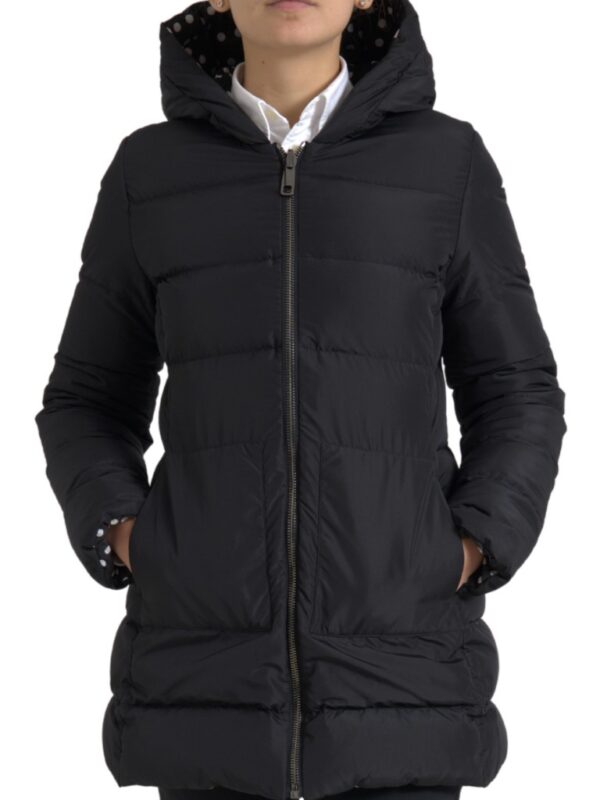 Dolce & Gabbana Black Polyester Hooded Reversible Jacket