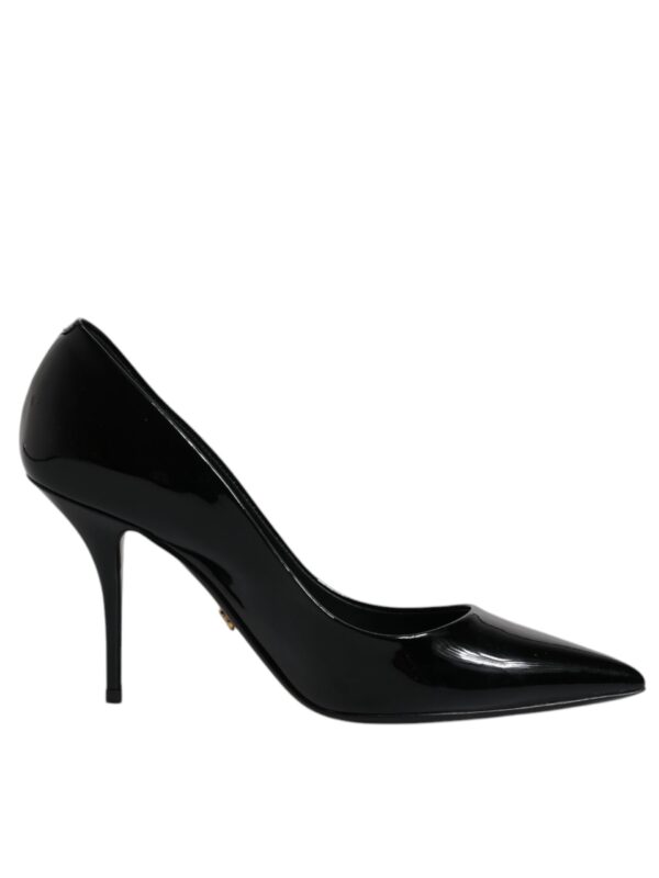 Dolce & Gabbana Black Patent Leather High Heels Pumps Shoes