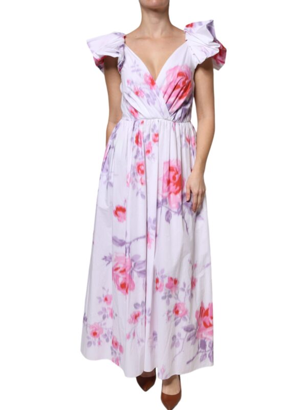 Philosophy White Floral Cotton Maxi Dress