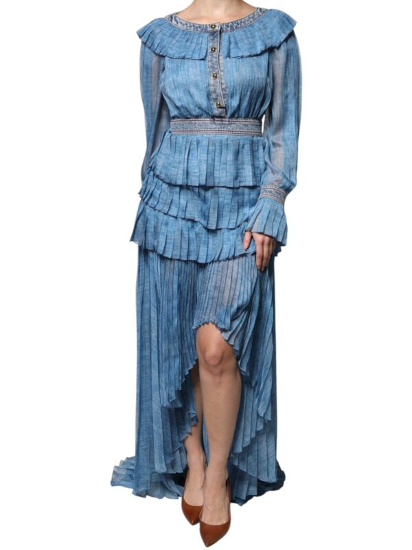 Philosophy Blue Layered Long Sleeve Dress